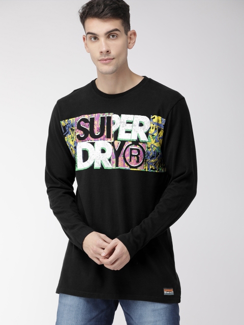 

Superdry Men Black Printed ACID PACIFICA Round Neck Boxy T-shirt