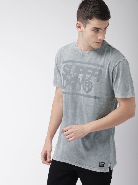 

Superdry Men Grey Slim Fit Printed Round Neck T-shirt