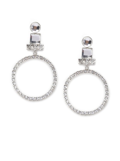 

Kazo White Geometric Drop Earrings