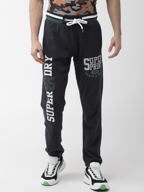 

Superdry Men Navy Blue Lightweight Solid Joggers