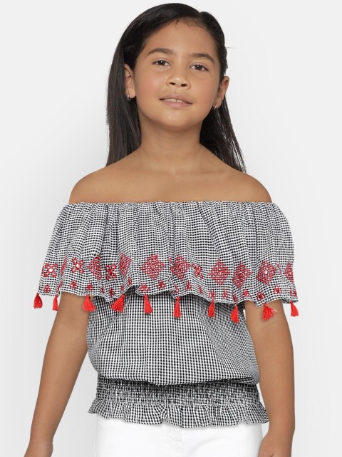 

Tiny Girl Girls Black & White Checked Top