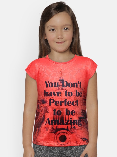 

Tiny Girl Girls Red Printed Round Neck T-shirt