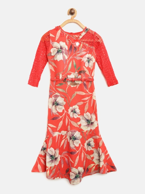 

Tiny Girl Red Printed Maxi Dress