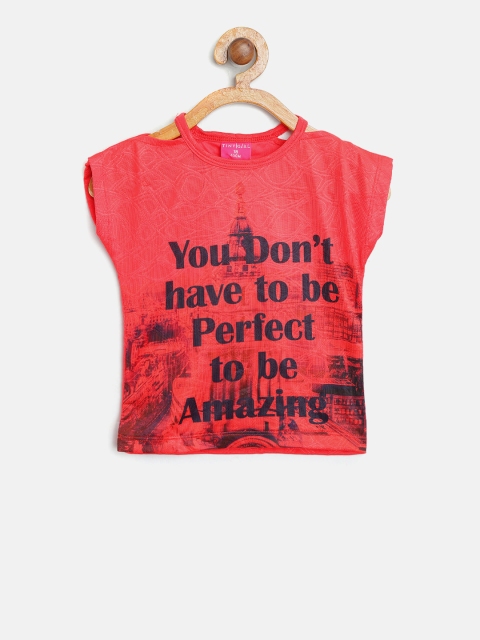 

Tiny Girl Red Printed Top