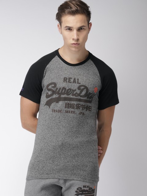 

Superdry Men Grey Printed Round Neck T-shirt