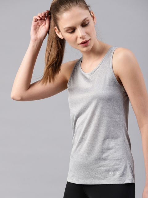 

HRX by Hrithik Roshan Women Grey Solid Top