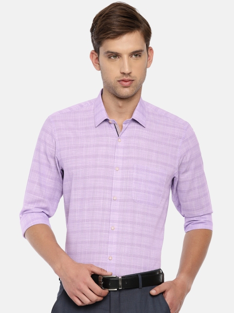 

Peter England Men Purple Nuvo Regular Fit Checked Formal Shirt