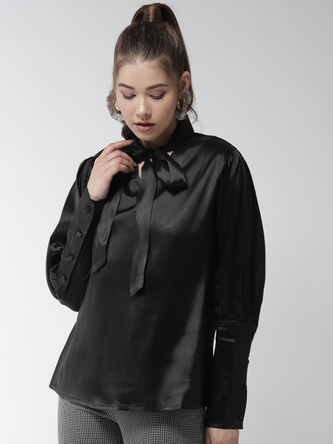 

StyleStone Women Black Solid Top