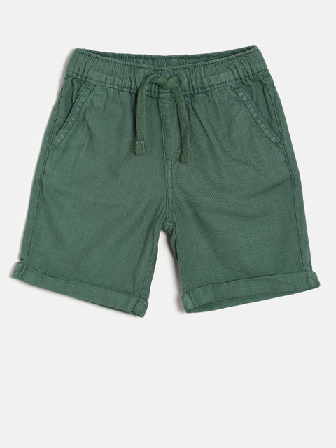 

Juniors by Lifestyle Boys Green Solid Regular Fit Shorts