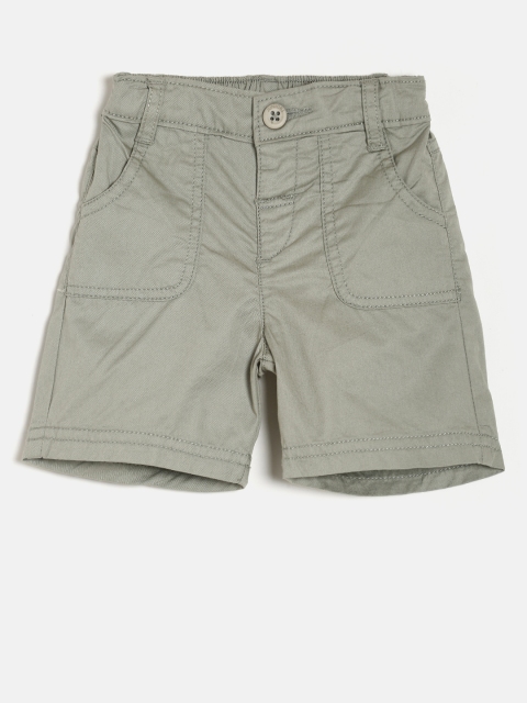 

Juniors by Lifestyle Boys Light Green Solid Regular Fit Shorts