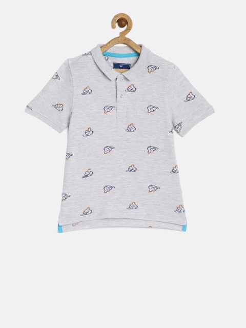 

Fame Forever by Lifestyle Boys Grey Printed Polo Collar T-shirt