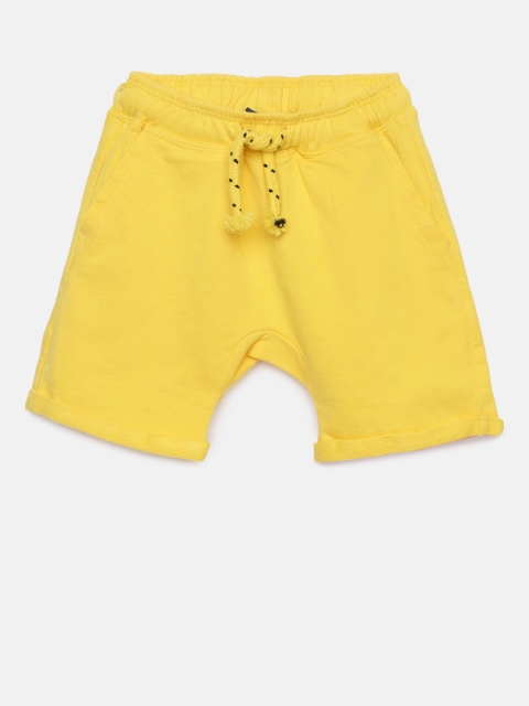 

Juniors by Lifestyle Boys Yellow Solid Regular Fit Shorts