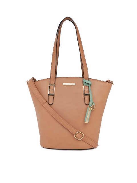 

CERIZ Peach-Coloured Solid Shoulder Bag