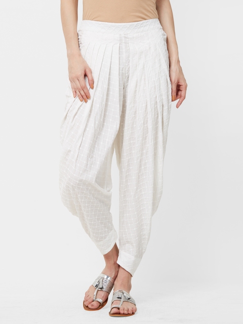 

Naari Women Off White Embroidered Dhoti Pants