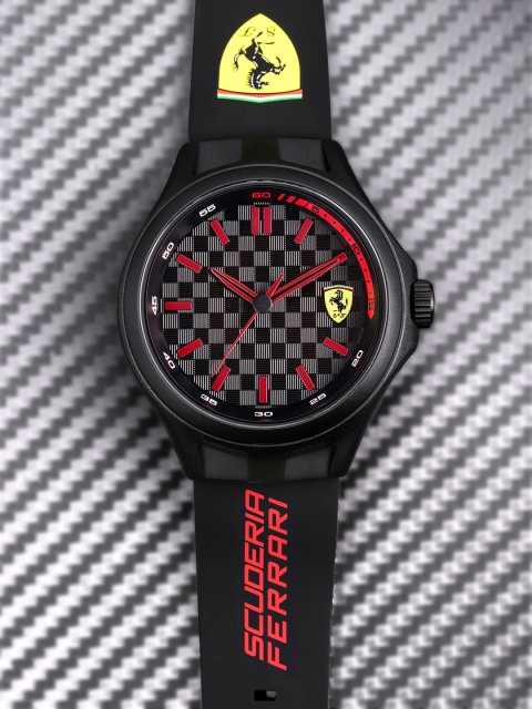 

SCUDERIA FERRARI Men Black Grey Printed Analogue Watch 830643
