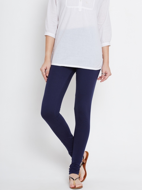 

AURELIA Navy Churidar Leggings, Navy blue