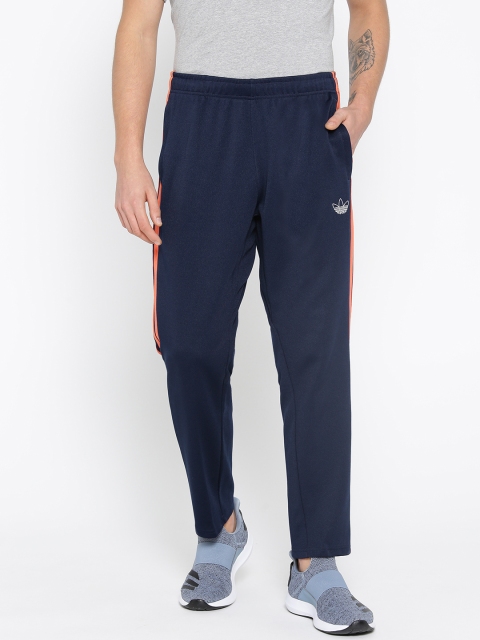 

ADIDAS Originals Men Navy Solid 3 Stripes Open Track Pants, Navy blue