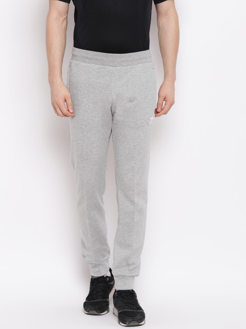 

ADIDAS Originals Men Grey Solid TREFOIL Straight Fit Joggers