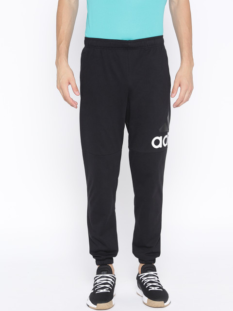 

ADIDAS Men Black Essentials Logo Solid Joggers