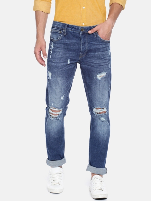 

Jack & Jones Men Blue Slim Fit Low-Rise Highly Distressed Stretchable Jeans