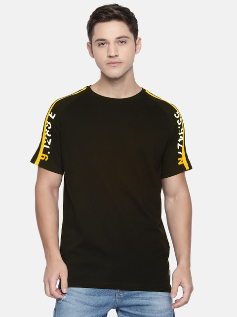 

Jack Jones Men Black Solid Round Neck Pure Cotton T-shirt