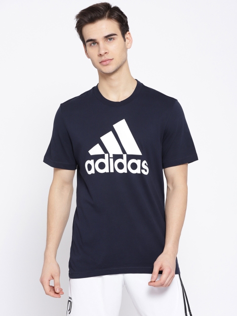 

ADIDAS Men Navy Blue & White MH BOS Printed T-shirt