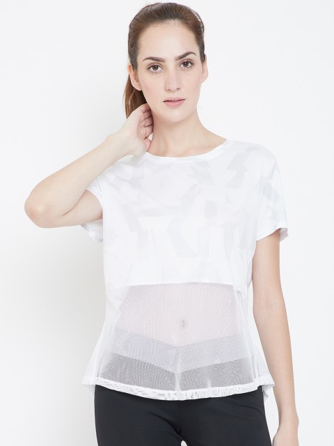 

ADIDAS Women White Own The Run Printed Round Neck Own The Run Printed