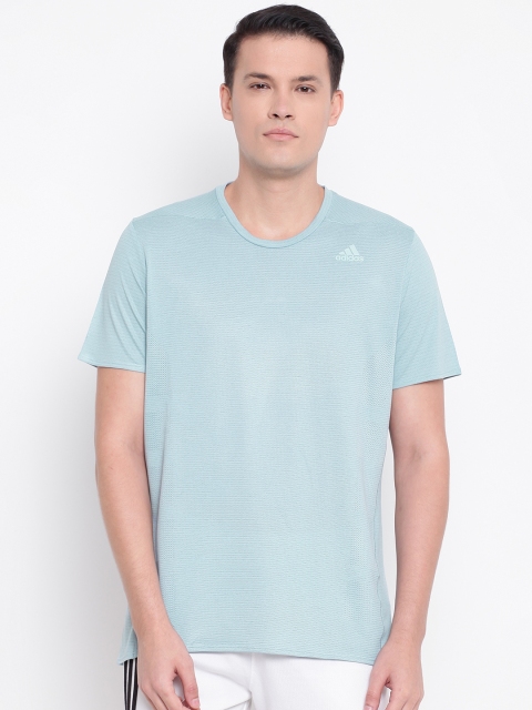 

ADIDAS Men Blue Supernova Self Design Round Neck Running T-shirt