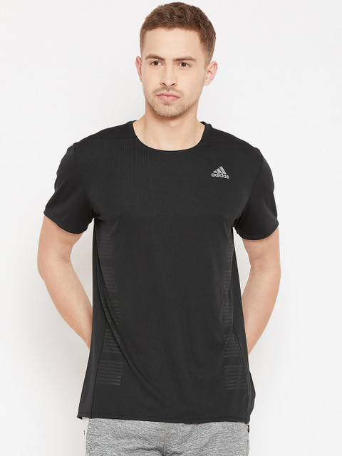 

ADIDAS Men Black Solid Climachill Running T-shirt