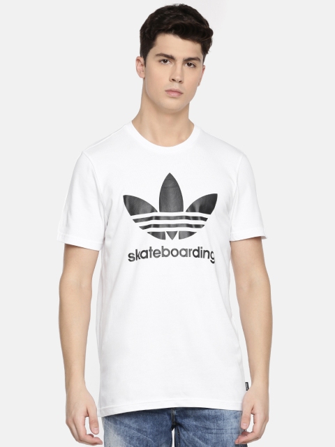 

ADIDAS Men White Printed Skateboarding Clima 3.0 T-Shirt