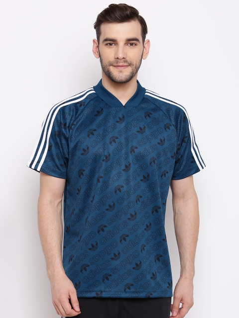 

ADIDAS Originals Men Blue Printed MONOGRAM JERSEY T-shirt