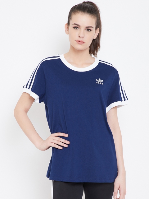 

ADIDAS Originals Women Navy Blue 3-Stripes T-shirt