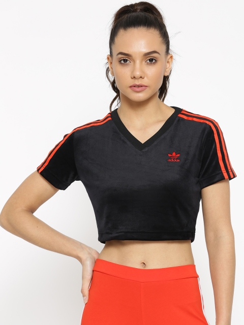 

ADIDAS Originals Women Black VDAY CRPPD T-shirt