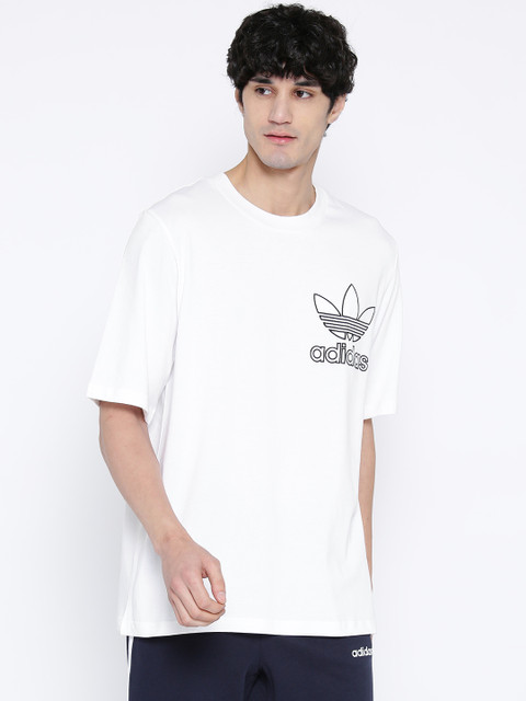 

ADIDAS Originals Men White Outline Solid T-shirt