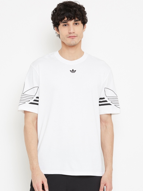 

ADIDAS Originals Men White Outline Solid T-shirt