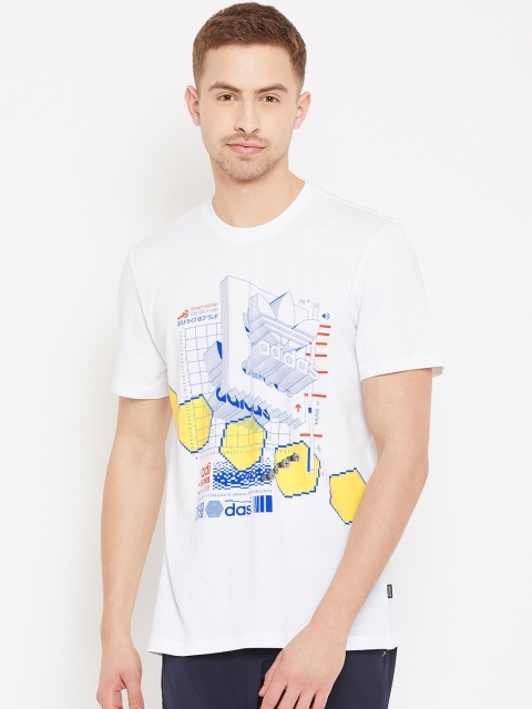 

ADIDAS Men White Printed Vetter T-Shirt