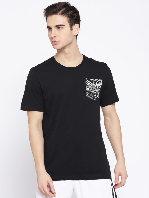 

ADIDAS Men Black Solid MH Pocket T-shirt