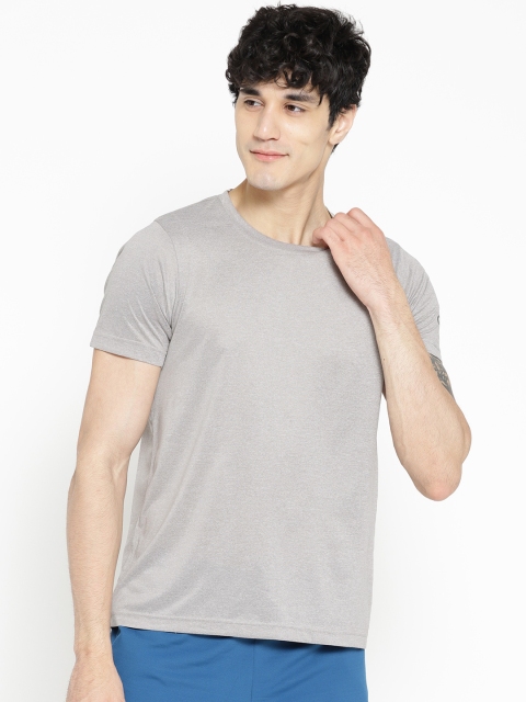 

ADIDAS Men Grey Melange Solid Freelift Prime Training T-shirt