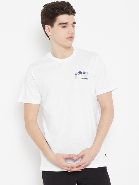 

ADIDAS Men White Dodson Skateboarding T-shirt