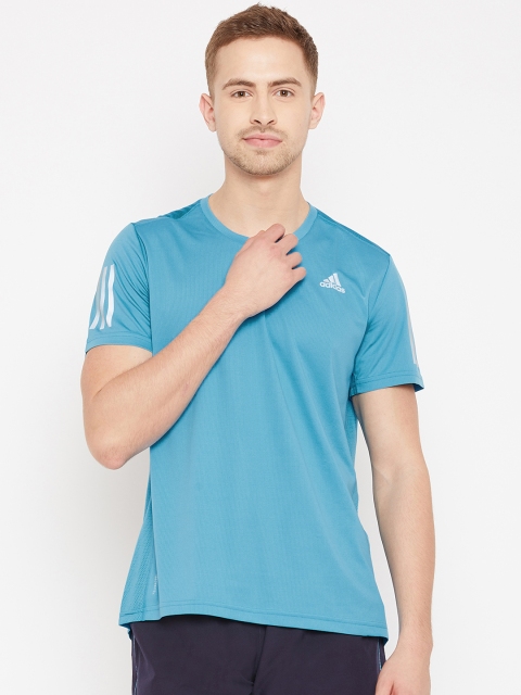 

ADIDAS Men Blue Solid Own The Run T-shirt