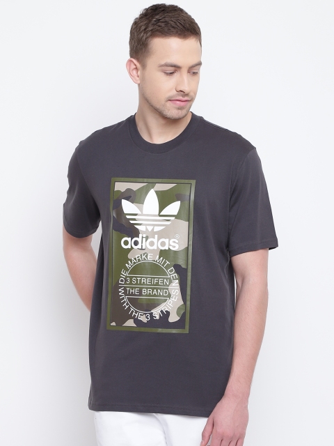 

ADIDAS Originals Men Black Printed CAMO Round Neck T-shirt