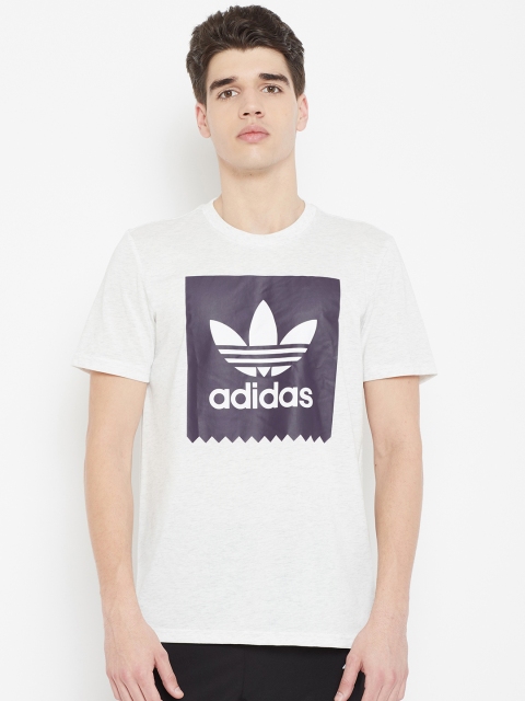

ADIDAS Men Off-White Printed Skateboarding BB T-shirt