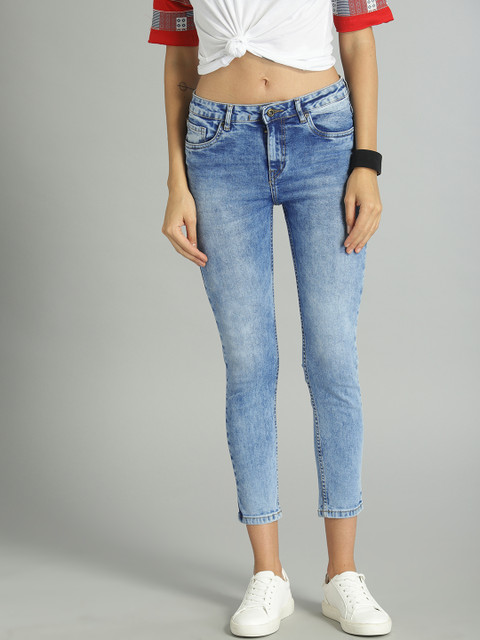 

Roadster Women Blue Skinny Fit Mid-Rise Clean Look Stretchable Jeans