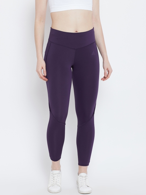 

ADIDAS Women Purple Solid Adapt To Chaos Running Tights