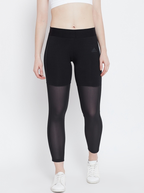 

ADIDAS Women Black W ID MESH Semi-Sheer Tights