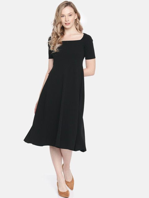 

CODE by Lifestyle Women Black Solid A-Line Dress