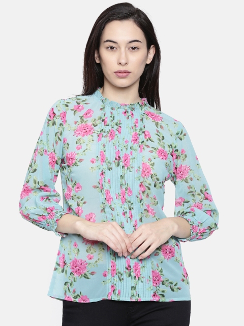 

Bossini Women Blue & Pink Printed Top