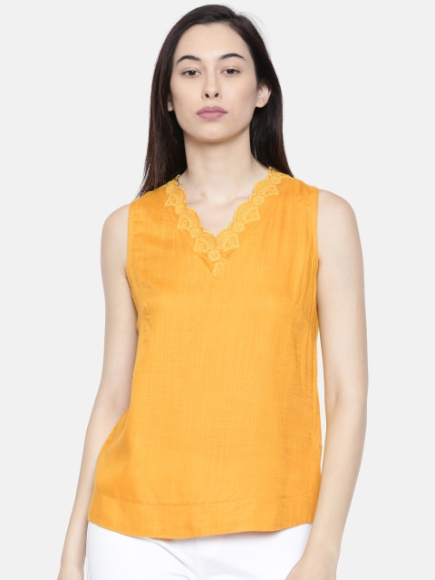 

CODE by Lifestyle Women Mustard Orange Solid Top