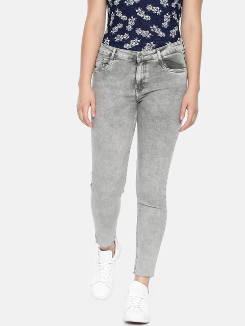 

Bossini Women Grey Slim Fit Mid-Rise Clean Look Stretchable Jeans