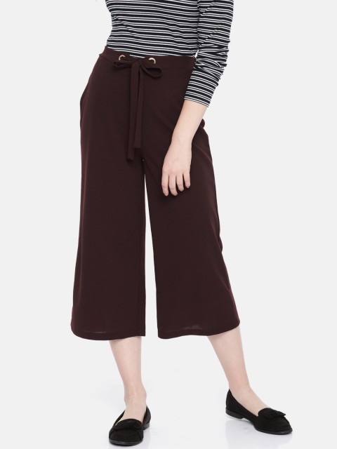 

CODE by Lifestyle Women Brown Regular Fit Solid Culottes
